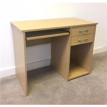 Small Oak Desk With Pull Out Keyboard Tray Ck Office Furniture