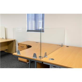 Glass Desk Top Screens Glass Partition Barrier