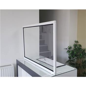 Polyvinyl Desktop Screen With Aluminum Frame & Polyvinyl Vision Panel