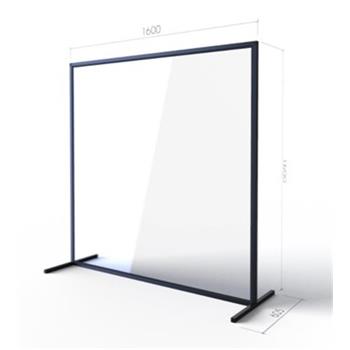 Floor Standing Perspex Screens On Feet 1600h x 1600w