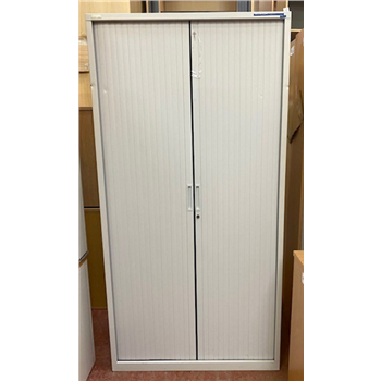 Used Silver Tambour Cupboard