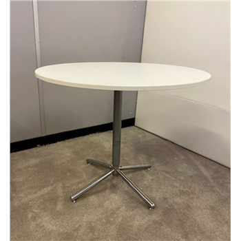 Circular 900mm Meeting Tables With Chrome Base