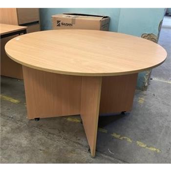 1200 Diameter Meeting Table In Beech