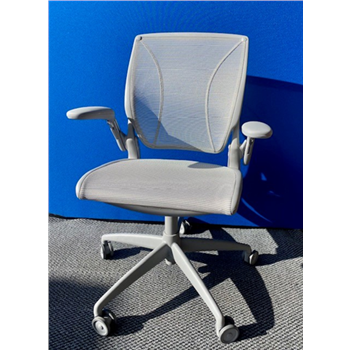 Humanscale Diffrient World Mesh Chair White Frame w/ White Mesh Seat