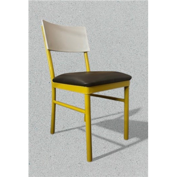 Used Yellow Metal Frame Chair