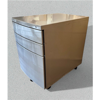Under-Desk Mobile Pedestal Curved Fronted - Metal