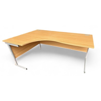 1800 Radial Oak Desk - Marked Top