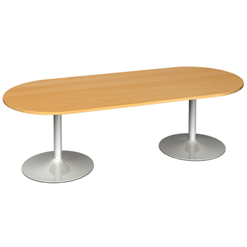 D-End Boardroom Table With Trumpet Bases