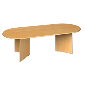 D-End Boardroom Table With Arrow Head Leg Base