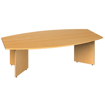 2.4m Boat-Shaped Boardroom Table With Arrow Head Legs