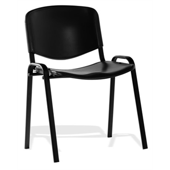 ISO Black Plastic Stacking Chair