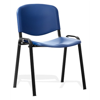 ISO Blue Plastic Stacking Chair