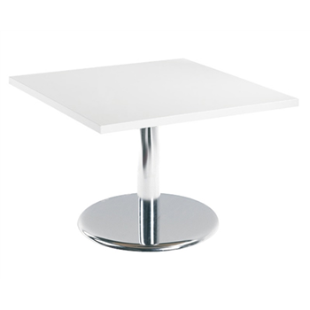 Square Coffee Table With Chrome Trumpet Base