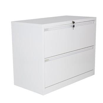 Steelco 2-Drawer Side Filing Cabinet - White