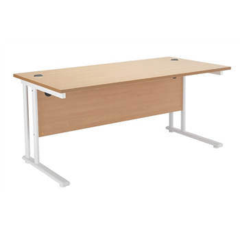 Start Rectangular Desk - White Legs