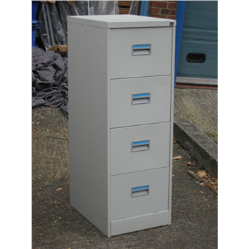 Silverline 4 Drawer Filing Cabinet Light Grey Second Hand Office