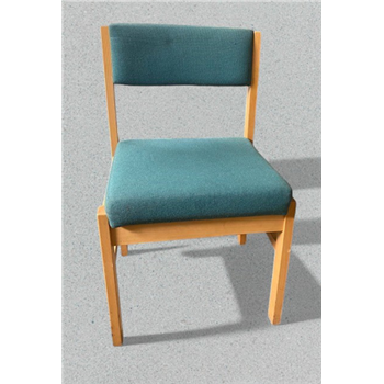 Second Hand Turquoise Wood Frame Visitors Chair  CKU1257
