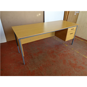 Used 1795 Straight Desk & 2 Drawer Pedestal | Used Office Desks | Second Hand Desks | CK Office ...