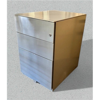 Used 3 Drawer Mobile Pedestal In Silver