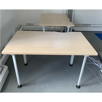 Used 1200 Maple Desk with Oval–Post Leg