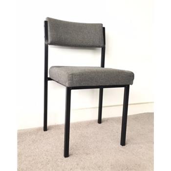Used Charcoal Stacking Chairs without Arms