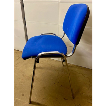 Used Blue Stackable Meeting Chair Without Arms CKU1582