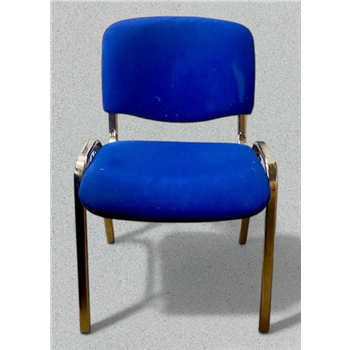 Used Blue Stackable Meeting Chair Chrome Frame