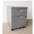 Used Silver 2 Drawer Mobile Pedestal