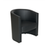 CK Black Faux Leather Tub Chair