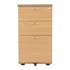 3-Drawer Desk-High Pedestal (Beech) - (Available As 600 Or 800 Deep)