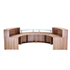 CK Sectional Reception Counter Back View - American Black Walnut