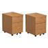 Start Wooden Mobile Pedestals - Oak