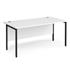 Metro 4-Leg Desk 1600mm White With Black Legs