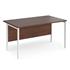 Metro 4-Leg Desk 1600mm Walnut With White Legs