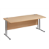 Metro Cantilever Staright Desk With No Pedestal - Beech