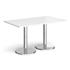 Pisa Rectangular Cafe Table - 1200mm - White
