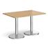 Pisa Rectangular Cafe Table - 1400mm - Oak