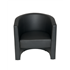 CK Black Faux Leather Tub Chair