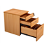 CK 3-Drawer Mobile Under-Desk Pedestal - Beech