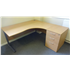 Used CityDesk 1600 Beech Radial With Desk High Pedestal