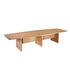 CK 3.6m Boat-Shaped Boardroom Table - Crown Cut Oak