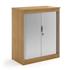 Wooden Tambour Cupboards 1200mm - Oak