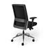 Nero Mesh Task Chair With Polished Aluminium Base - Rear View