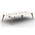 Pyramid Wood Bench 4 Person Back To Back Configuration