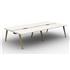 Vega Wood Bench Desk 4-Person Back To Back