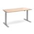 Elev8 2 Mono Sit Stand Desk - Oak Top & Silver Legs