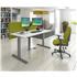 Elev8 2 Mono Sit Stand Desk - White Top & Silver Legs