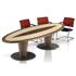 Executive Oval Boardroom Table With Crossbanded Veneer