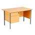 1200 Beech Single Pedestal Desk - Next Day Delivery