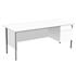 1800 White Single Pedestal Desk - Next Day Delivery